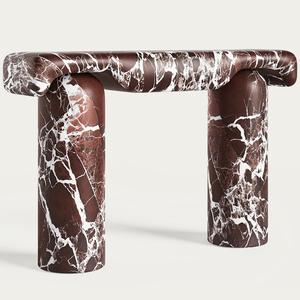 Tavolo Console in Marmo Rosso Levanto Naturale KUMUSI - Product Image 2