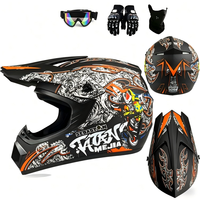 Casco de Motocross Integral para Motociclismo Todoterreno, con Gafas, Guantes y Máscara, para Hombres y Mujeres, en Oferta