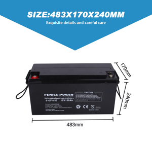 La capacité élevée <span class=keywords><strong>12V</strong></span> 150AH a scellé l'auto-décharge de <span class=keywords><strong>batterie</strong></span> au plomb basse pour le stockage d'énergie - Product Image 5