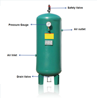 Réservoirs de compresseur d'air en acier inoxydable de qualité fiable 300L/600L/1000L Pression de service 8 bars