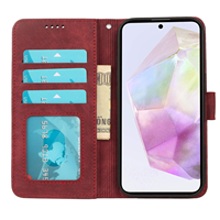 Étui portefeuille antichoc en TPU avec NFC pour Samsung A25/A26/A36/A16/A55/A35/A15, avec rabat magnétique et cordon