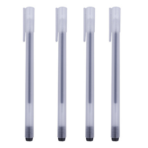 Frosted <b>White</b> Gel <b>Pen</b> Black Ink Needle Tip Office School Stationery Plastic Body Caps Closure Smooth Writing Quick Drying - Product Image 5
