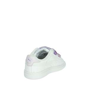 Zapatillas Puma para Niña Blancas y Moradas con Cierre de Velcro, Calzado Casual - Product Image 3