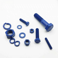 Acier au carbone de qualité 8.8/acier inoxydable M4 - M30 Revêtement en téflon personnalisé Boulon hexagonal Écrou hexagonal Rondelle plate Rondelles à ressort