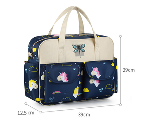 Bolsas de pañales para bebés de diseñador impreso, bolsa impermeable, portátil, de alta capacidad, para cochecito de bebé, bolsa para mamá con <span class=keywords><strong>cambiador</strong></span> - Product Image 6