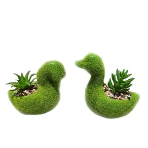 2023 nuovo vaso di animali d'anatra carino piccoli vasi di piante succulente in ceramica decorativa