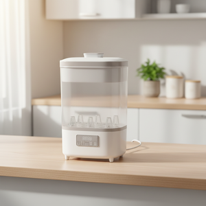 Stérilisateur-sécheur de biberons électrique multifonctionnel en plastique, affichage numérique, sans BPA, grande capacité, mode <span class=keywords><strong>vapeur</strong></span> pour bébé - Product Image 1
