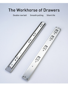 45mm 3-Fold Heavy Duty Ball Bearing <strong>Drawer</strong> <strong>Rails</strong> <strong>Soft</strong> <strong>Close</strong> Telescopic <strong>Slides</strong> for Cabinets Furniture Bedrooms Bathrooms Hotels - Product Image 5