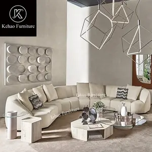 2023 Sofa Fungsional Sofa Kulit Set Modern Sofa Sectional Perabot Ruang Tamu