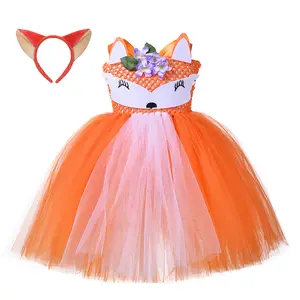 All'ingrosso Cartoon bambini Cosplay Mesh Dress Halloween Party Tutu abiti abiti da ballo abiti