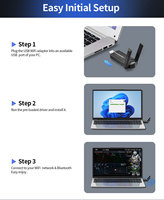 Adaptador USB Inalámbrico, Estable, con Penetración de Paredes, 5G, Doble Banda, WiFi6, Sin Controladores, USB3.0, Tarjeta de Red Externa AX1820