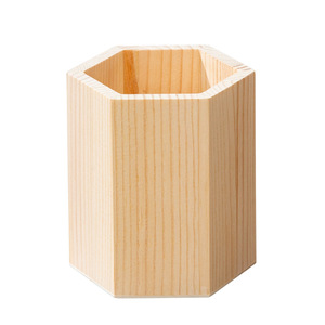 <b>Solid</b> <b>Wood</b> <b>Desk</b> Pen Holder Square Pine <b>Wood</b> Multi Purpose Pencil Cup Storage Box For Office School Supplies - Product Image 2