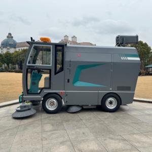 240L 쓰레기통이 장착된 대형 산업용 도로 청소 및 나뭇잎 세척에 적합한 탑승식 바닥 청소차 - Product Image 4