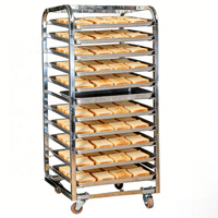 Korrosionsbeständiges Mehrschichtiges Edelstahl-Backregal Mobiler Gär- oder Backwagen Blechregal Bäckereiwagen