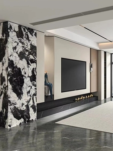 Armadietto da parete in stile semplice moderno <span class=keywords><strong>per</strong></span> TV personalizzabile da soggiorno con pannello in legno a LED incorporato - Product Image 3