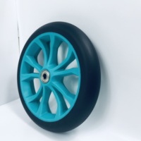 Roues de patins à roulettes en plastique de 7 pouces en PU, style course, effet carbone, pour la vitesse