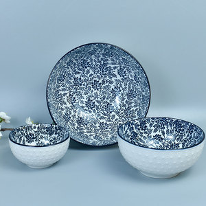 Tazón Redondo de Cerámica de Porcelana para Sopa China, Precio de Fábrica, Listo para Enviar, Impreso Bajo Esmalte, Color Azul - Product Image 5