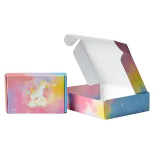 Logo Printing Custom Pink Packaging Box Gift Modern Mailbox For Luxury Shipping Box