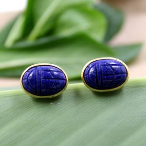 แหวนเงิน 925 ประดับด้วยพลอยลาพิส ลาซูลี ดีไซน์แหวนหมั้นทรงสี่เหลี่ยมน่ารักสำหรับงานแต่งงาน เครื่องประดับสุดหรู - Product Image 6