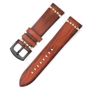 <span class=keywords><strong>Bracelet</strong></span> de ceinture de montre vintage en cuir italien de haute qualité <span class=keywords><strong>18mm</strong></span> 20mm 22mm 24mm pour Samsung Galaxy Watch <span class=keywords><strong>Garmin</strong></span> - Product Image 4