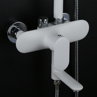 Ensemble de colonne de douche avec mitigeur à poignée unique à trois fonctions, prix de gros, pour salle de douche, haute pression, économie d'eau, moderne