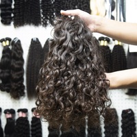 Lots de Cheveux Humains Vierges Indiens Remy Qualité Salon Grade 20A Ondulés Effet Eau Double Trame Alignée en Gros