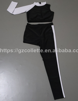 Costumes de ballet pour filles, justaucorps noir en lycra pour adultes, justaucorps à manches longues pour enfants, pantalon long en spandex, costumes de danse jazz