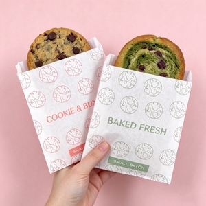 Customized Printing Logo Oil Proof Biodegradable Kraft Disposable Food Packaging Paper <b>Bags</b> for Cookie Wax Paper <b>Bags</b> - Product Image 1
