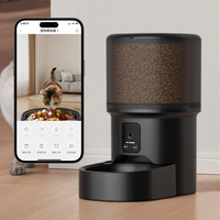 Distributeur automatique intelligent pour animaux de compagnie en plastique avec programmation de l'alimentation, contrôle vocal à distance et vidéo domestique – Vente en gros