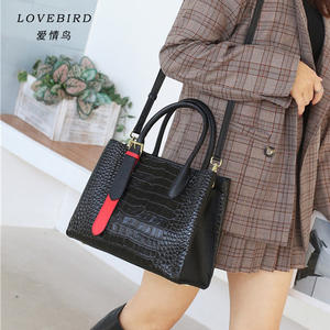 Nouvelle mode sac à main en cuir véritable Crocodile pour femmes grande capacité couleur unie sac de messager sac à bandoulière pour femmes à la mode - Product Image 6