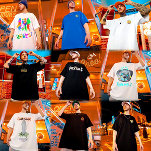 เสื้อยืดแขนสั้นพิมพ์ลายทรงหลวมโอเวอร์ไซส์แฟชั่นใหม่ปี 2026 สำหรับผู้ชาย สไตล์ลำลองฤดูร้อน เหมาะสำหรับตลาดยุโรปและอเมริกา - Product Image 4