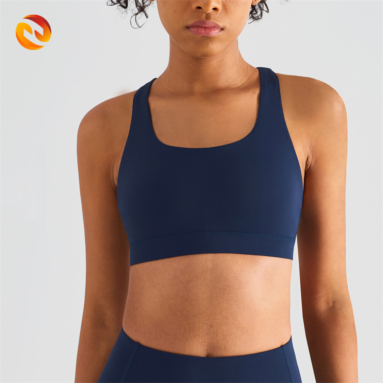 Wholesale Women's Lightweight Seamless Sports Bra High for Impact Front Fastening Zipper Wireless Post Surgery Support Workout B