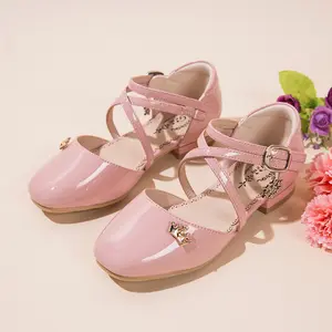 מקרית ילדים ילדי נקבה ריקוד נעלי מעצב שמלת נעלי ילדה קטנות עם הניצוץ ריינסטון נסיכת נעליים גבוהה עקבים תינוק