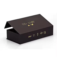 Boîte en carton pliable magnétique avec insert en mousse EVA, laminage mat, gaufrage, emballage cadeau pour cosmétiques, soins de la peau, parfums, bougies