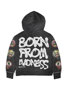 Men's <b>Black</b> <b>Zip</b>-Up <b>Hoodie</b> Oversized Clown Print Streetwear Sublimation Transfer Print Knitted Polyester Autumn Wear Hoodies - Product Image 2
