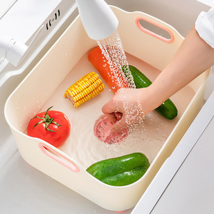 Kitchen Sink Drain Basket Large Plastic Vegetable Washing Basin Food Grade Pet Easy To Clean Fruit And Vegetable Tools - Product Image 1