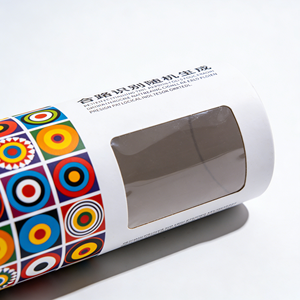 Personalized Printed Cylinder Paper Tube With Window Premium Round <b>Box</b> For Cosmetic Perfume <b>Packing</b> - Product Image 2