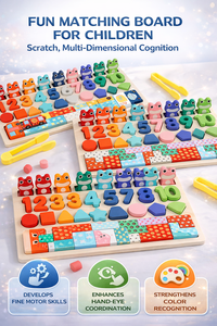 Giocattoli Educativi Montessori in Legno, Tavola di Abbinamento Numeri e Lettere, Blocchi Alfabetici per l'Educazione Precoce dei Bambini - Product Image 2