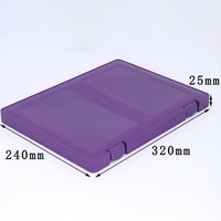 Caja de Archivo Multifuncional WEISHENG, Carpeta de Papel para Documentos A4 con Doble Hebilla, 320x240x25mm, Caja de Archivo de Plástico PP