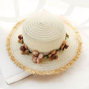 Wholesale Casual Straw <b>Hat</b> Women Sun Protection Outdoor Party Business Fishing Cycling Garland <b>Flat</b> Top Travel Seaside Beach - Product Image 3