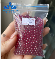 Sphère de rubis de haute qualité 4mm 5mm 6mm perle de rubis de corindon synthétique 5 # boules de rubis de pierres précieuses rouges en vrac