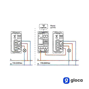 Interruptor de Luz Inteligente Gloca con Wifi, 1 Canal, 150W, 110-240V, Control Inalámbrico, Material Plástico - Product Image 6