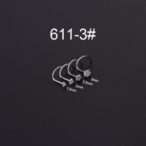 Trang Sức Xỏ Mũi Bằng Thép Không Gỉ 20G, Khuyên Mũi Bằng Đá Cubic Zirconia Cho Nữ - Product Image 3