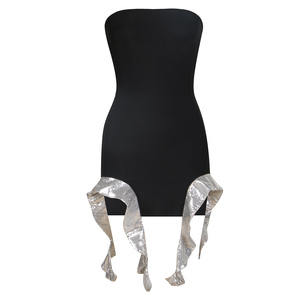 Bandage personnalisé en usine OEM Mini Short <span class=keywords><strong>Club</strong></span> Robes de soirée sexy dos nu pour femmes Soirée - Product Image 5