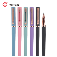 Stylo plume rétractable en métal YIREN personnalisable et effaçable pour Frixion Ball Knock, ensemble RE Kuru Toga, pour étudiants et finance, 0,38 mm