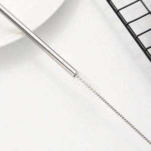 Stainless Steel <b>Straw</b> Reusabe Drinking <b>Straw</b> 26.6cm and 21.5cm Colored Stainless Steel Curve <b>Straw</b> - Product Image 1