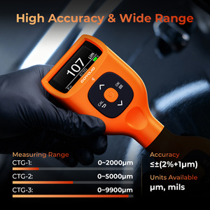 CTG3 Coating Thickness <b>Gauge</b> 0-9900um Paint Thickness Tester Bluetooth APP External Probe Auto Fe Al Zn FeC Detection - Product Image 2