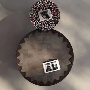 <span class=keywords><strong>Mesa</strong></span> de Centro de Lujo con Superficie de Madera con Borde Ondulado y Patas Curvas de Madera Contrachapada - Product Image 2