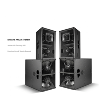 Système de sonorisation DJ PA professionnel P-T24NL Full Range 1000W avec deux haut-parleurs de 12 pouces, amplificateur et enceinte