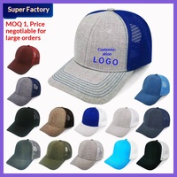 Gorras Trucker Unisex Transpirables de Malla con Panel Frontal de Bloques de Color, Gorras de Béisbol con Logotipo de Marca Personalizado, Sombreros Deportivos para Exteriores, Suministro al por Mayor